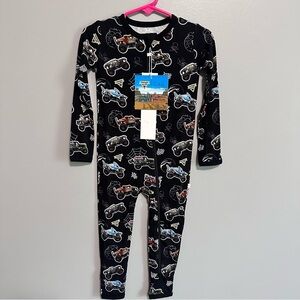 SoulBaby X Monster Jam 12-18 Month  Bamboo Pajamas One Piece Zip Up